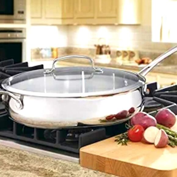 Cuisinart Chef's Classic Stainless Steel 3QT Saute Pan - Picture 1 of 10